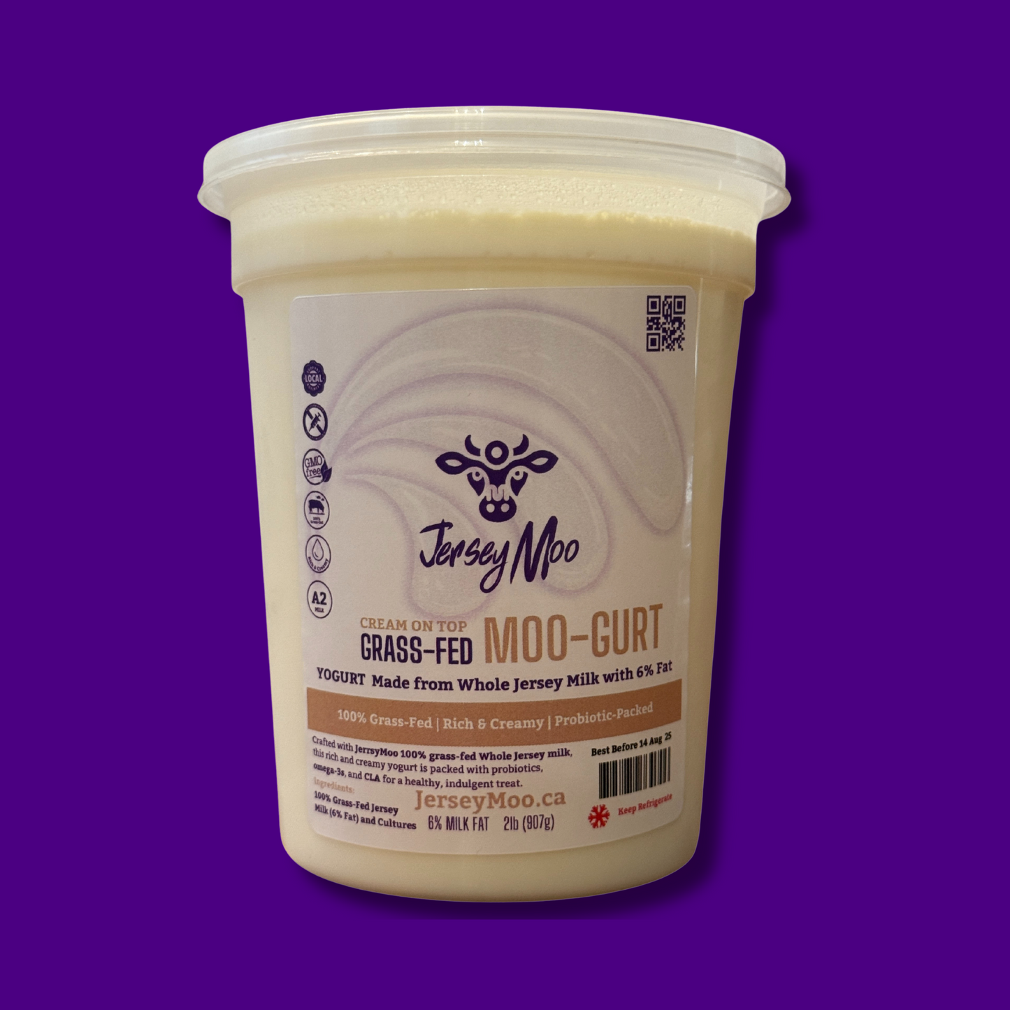 Cream on Top Grass-Fed Moo-Gurt – Whole Jersey Milk Yogurt