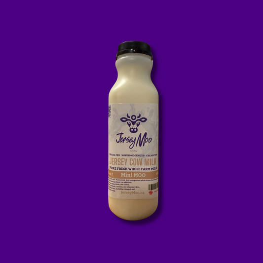 JerseyMoo Mini Moo Grass-Fed Non-Homogenized Fresh Whole Jersey Cow’s Milk – 500ml (A2 Milk)